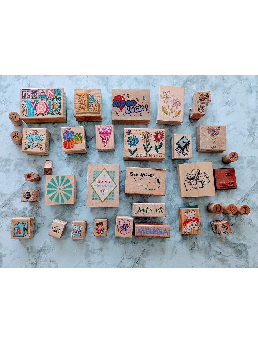 35 Selection Wood Mounted RUBBER STAMPS Craft Card Scrapbooking holiday nature